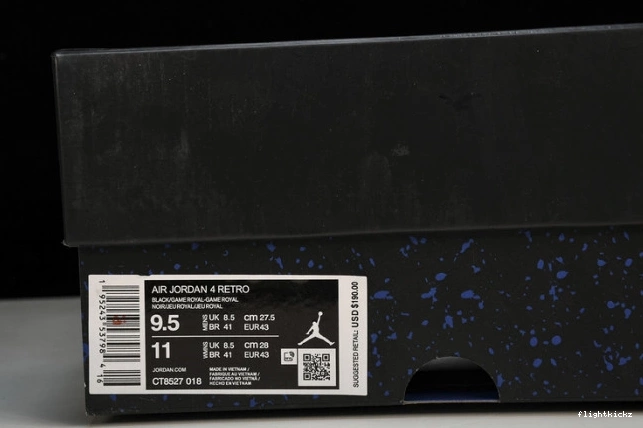 Jordan Retro Royal CT8527-018 Game 4 Black 0903
